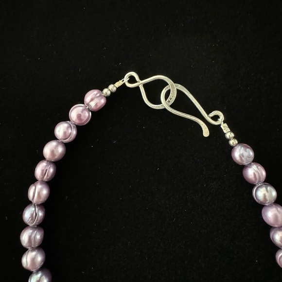 NWOT Purple Freshwater Pearl, Amethyst & Shell Necklace - Picture 5 of 8